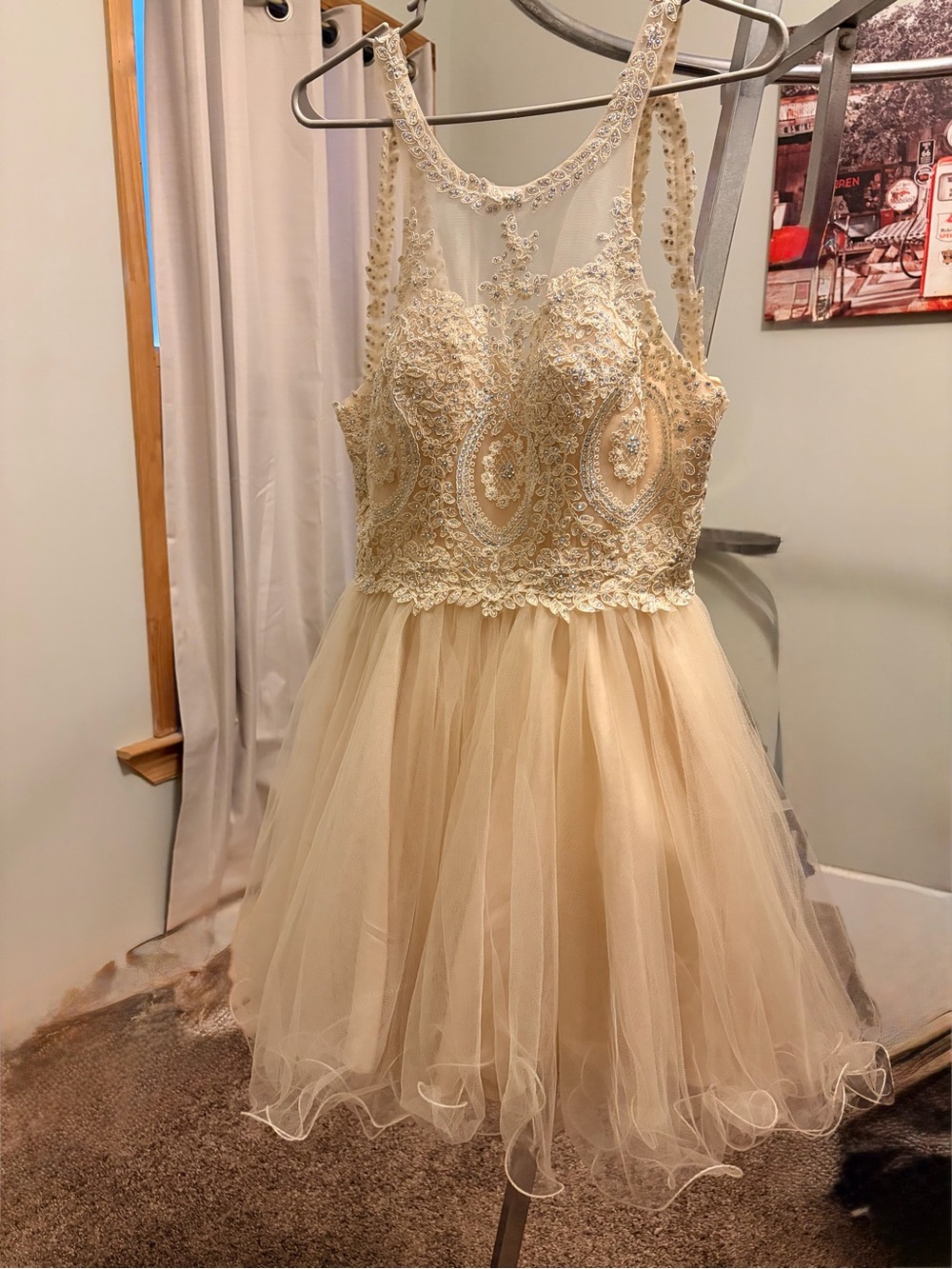 Ivory Lace & Tulle Party Dress
